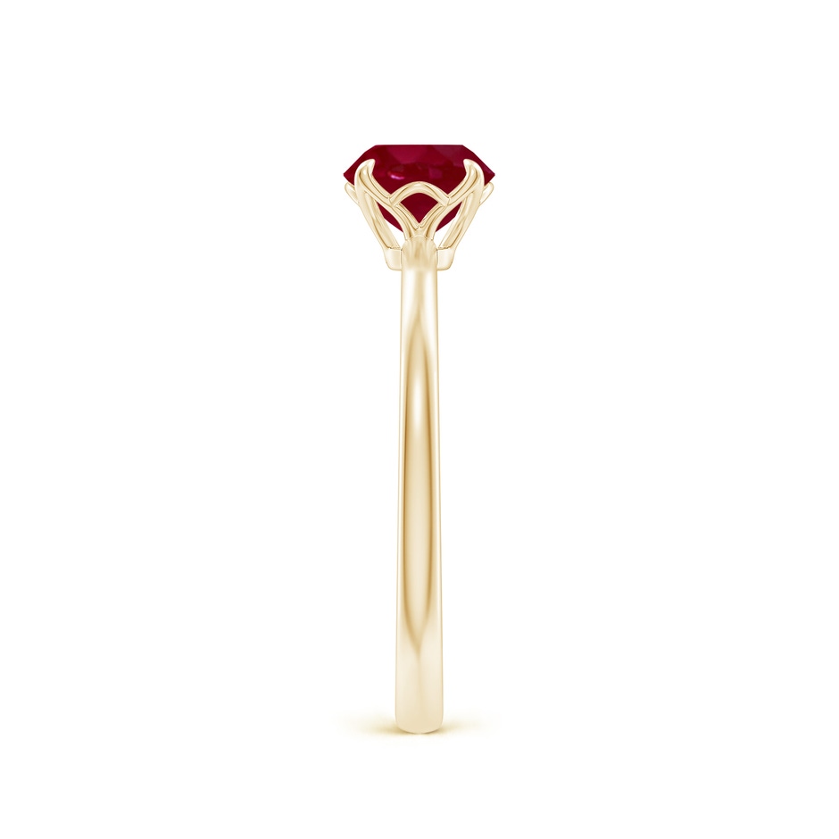 6mm AA Solitaire Round Ruby Classic Engagement Ring in Yellow Gold side 299