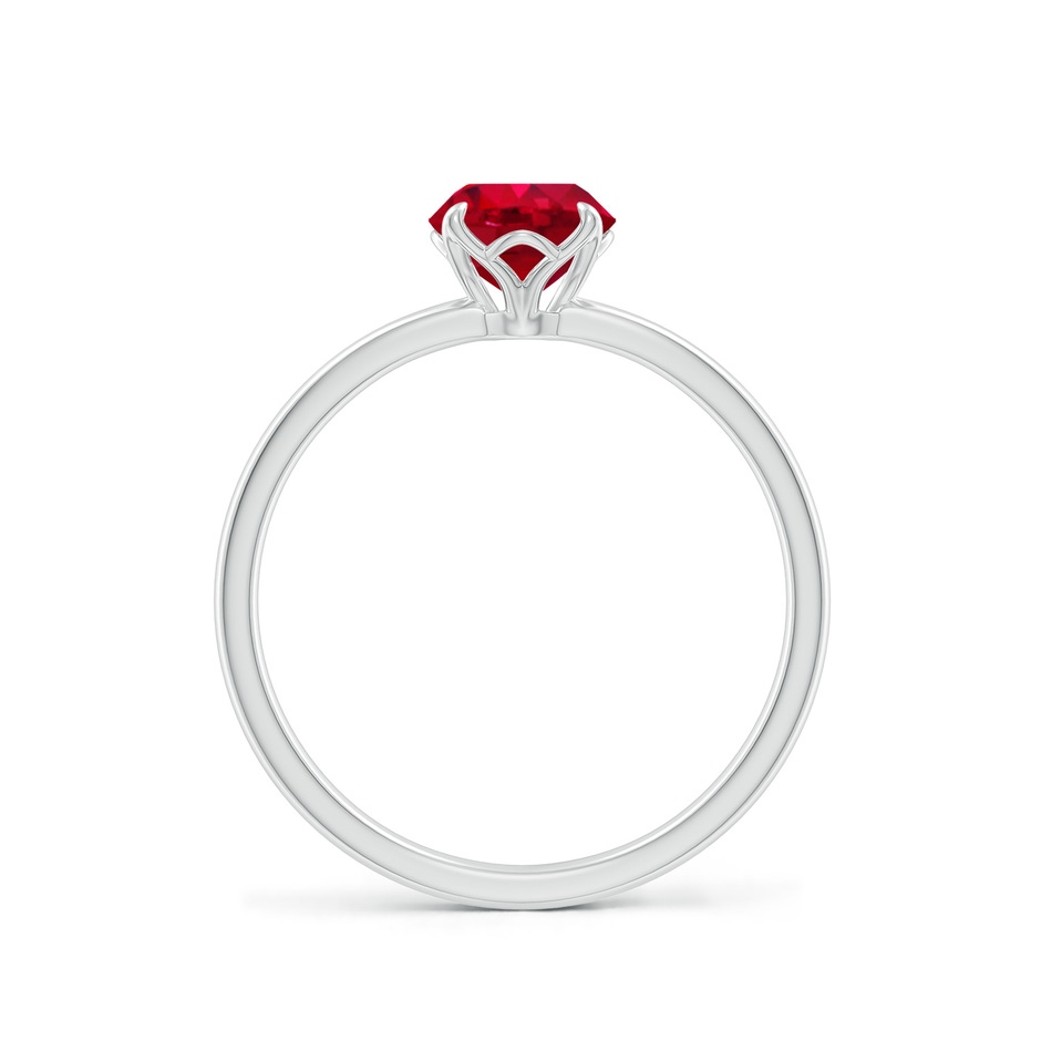 6mm AAA Solitaire Round Ruby Classic Engagement Ring in 18K White Gold side 199