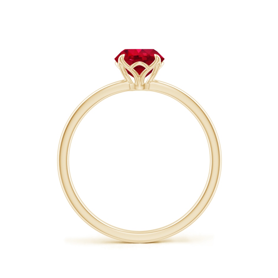 6mm AAA Solitaire Round Ruby Classic Engagement Ring in Yellow Gold side 199