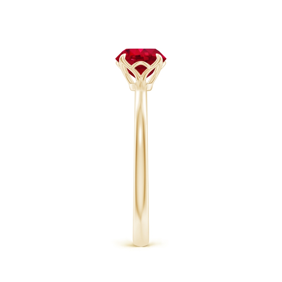 6mm AAA Solitaire Round Ruby Classic Engagement Ring in Yellow Gold side 299
