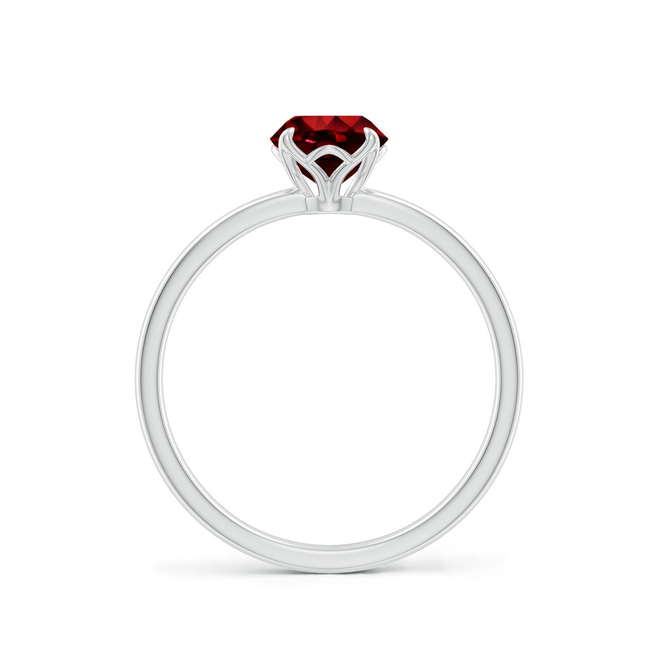 6mm AAAA Solitaire Round Ruby Classic Engagement Ring in White Gold side 199