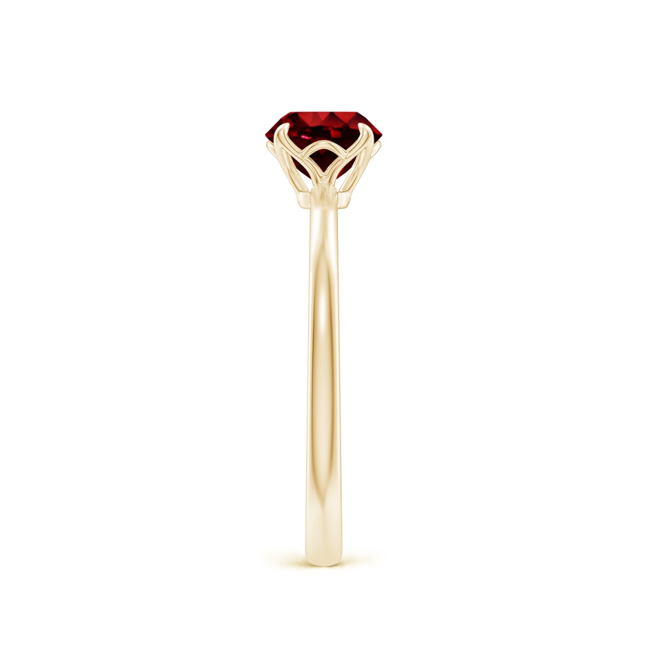 6mm AAAA Solitaire Round Ruby Classic Engagement Ring in Yellow Gold side 299