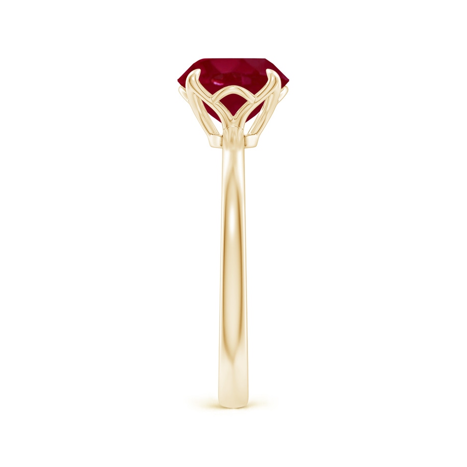 8mm AA Solitaire Round Ruby Classic Engagement Ring in Yellow Gold side 299