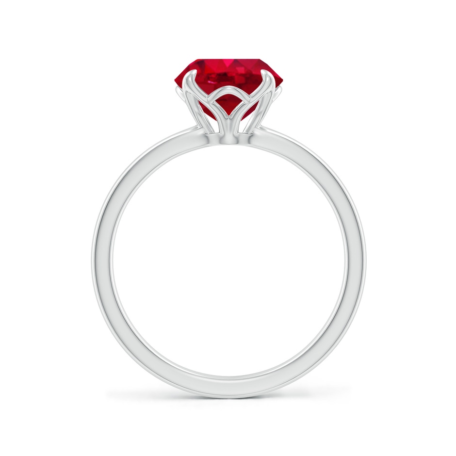 8mm AAA Solitaire Round Ruby Classic Engagement Ring in White Gold side 199