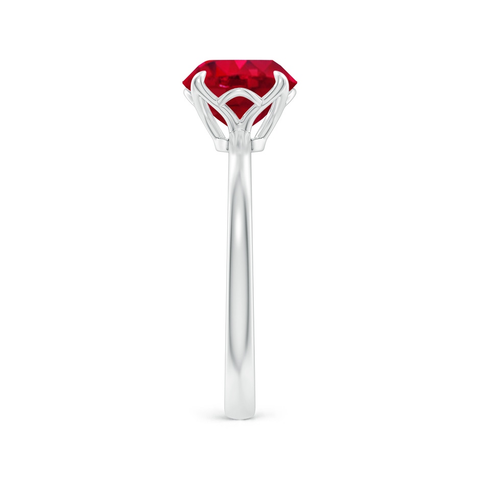 8mm AAA Solitaire Round Ruby Classic Engagement Ring in White Gold side 299