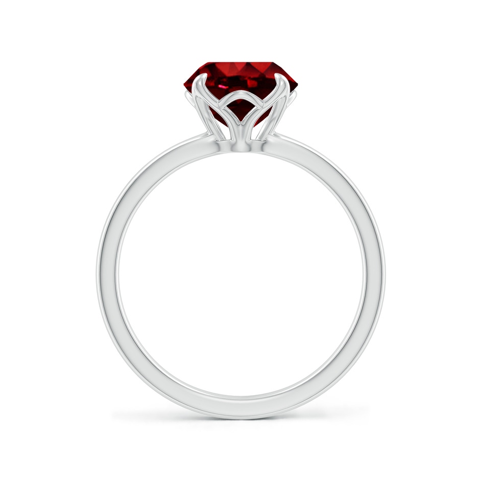 8mm AAAA Solitaire Round Ruby Classic Engagement Ring in White Gold side 199