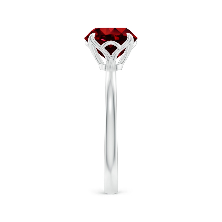 8mm AAAA Solitaire Round Ruby Classic Engagement Ring in White Gold side 299