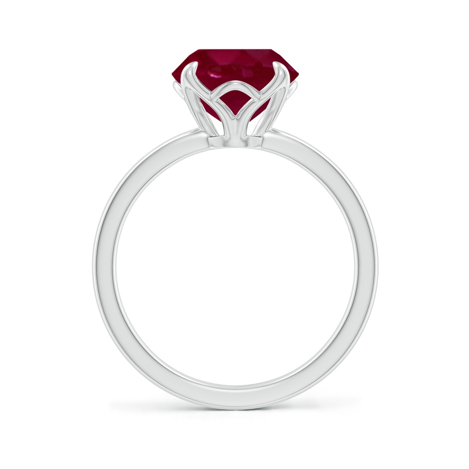 9mm A Solitaire Round Ruby Classic Engagement Ring in P950 Platinum side 199