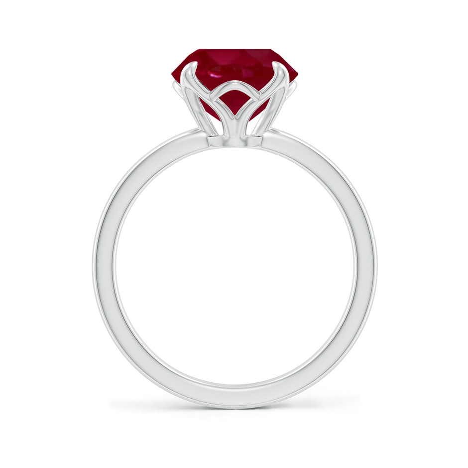 9mm AA Solitaire Round Ruby Classic Engagement Ring in P950 Platinum side 199