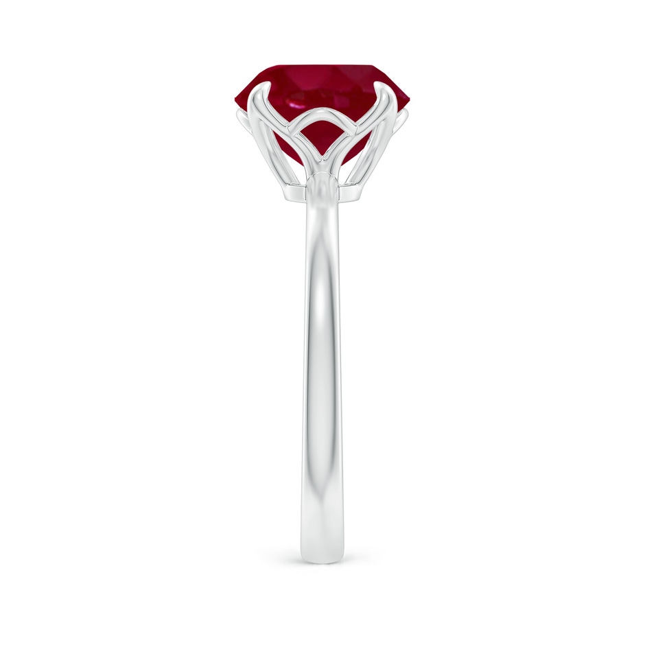 9mm AA Solitaire Round Ruby Classic Engagement Ring in P950 Platinum side 299