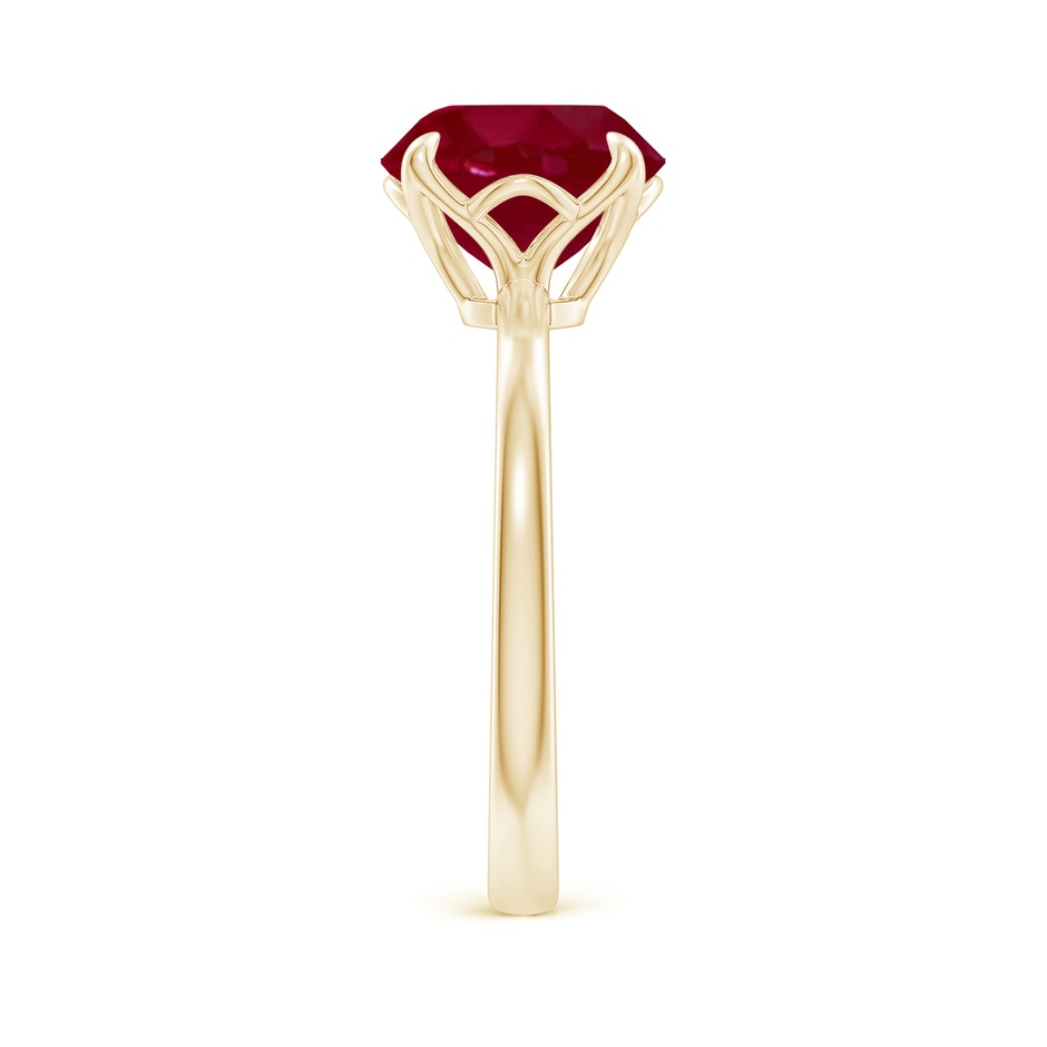 9mm AA Solitaire Round Ruby Classic Engagement Ring in Yellow Gold side 299