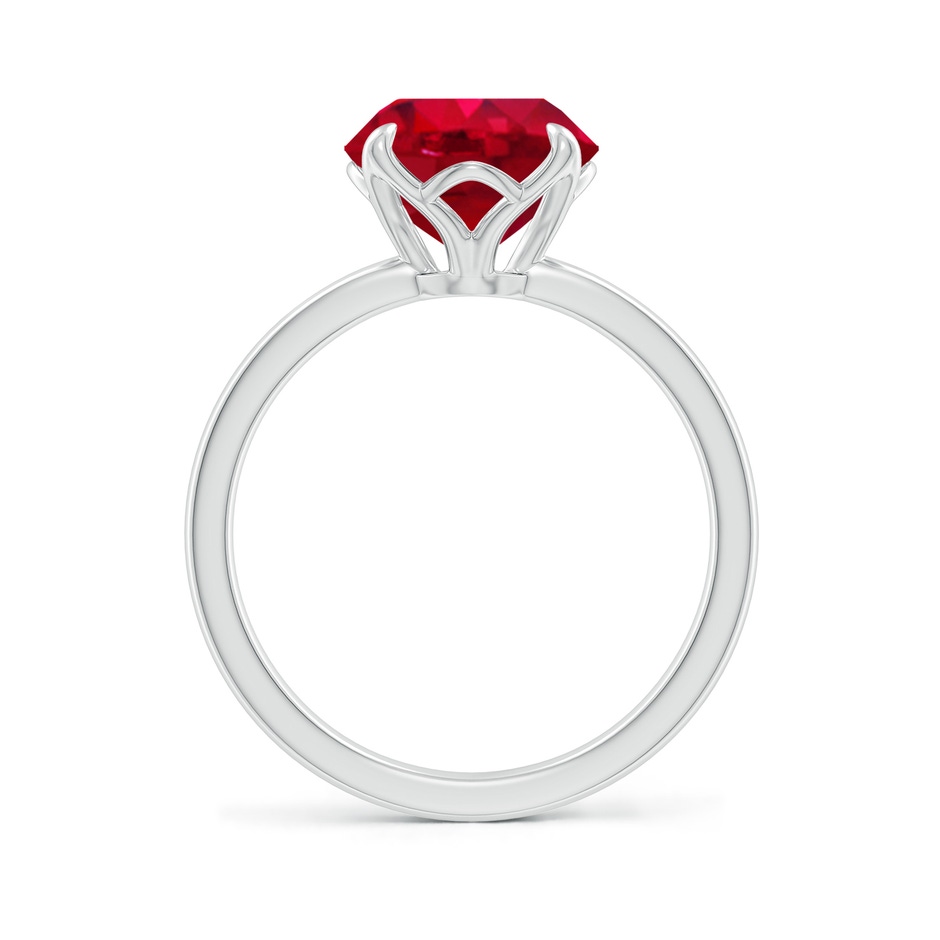 9mm AAA Solitaire Round Ruby Classic Engagement Ring in 18K White Gold side 199