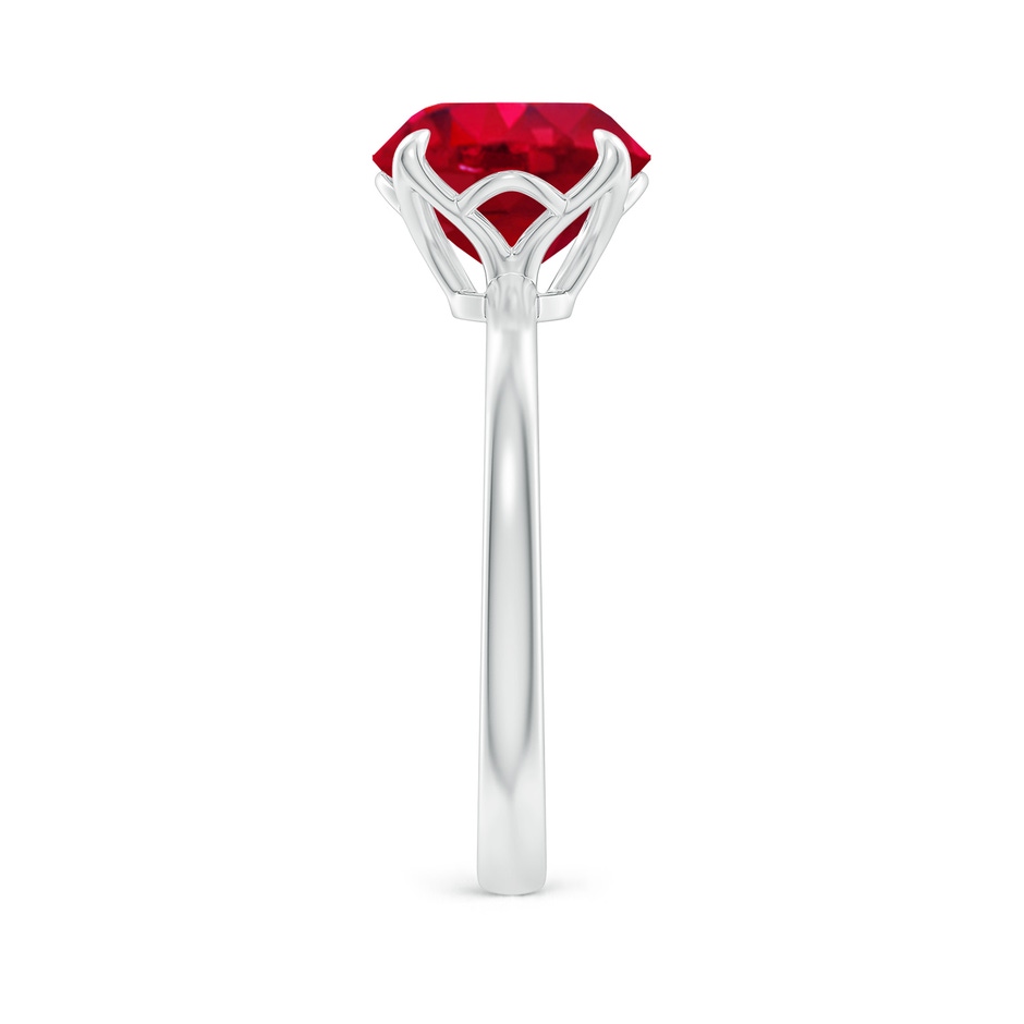 9mm AAA Solitaire Round Ruby Classic Engagement Ring in 18K White Gold side 299