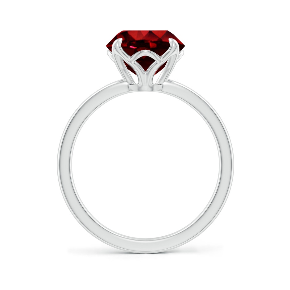 9mm AAAA Solitaire Round Ruby Classic Engagement Ring in 18K White Gold side 199