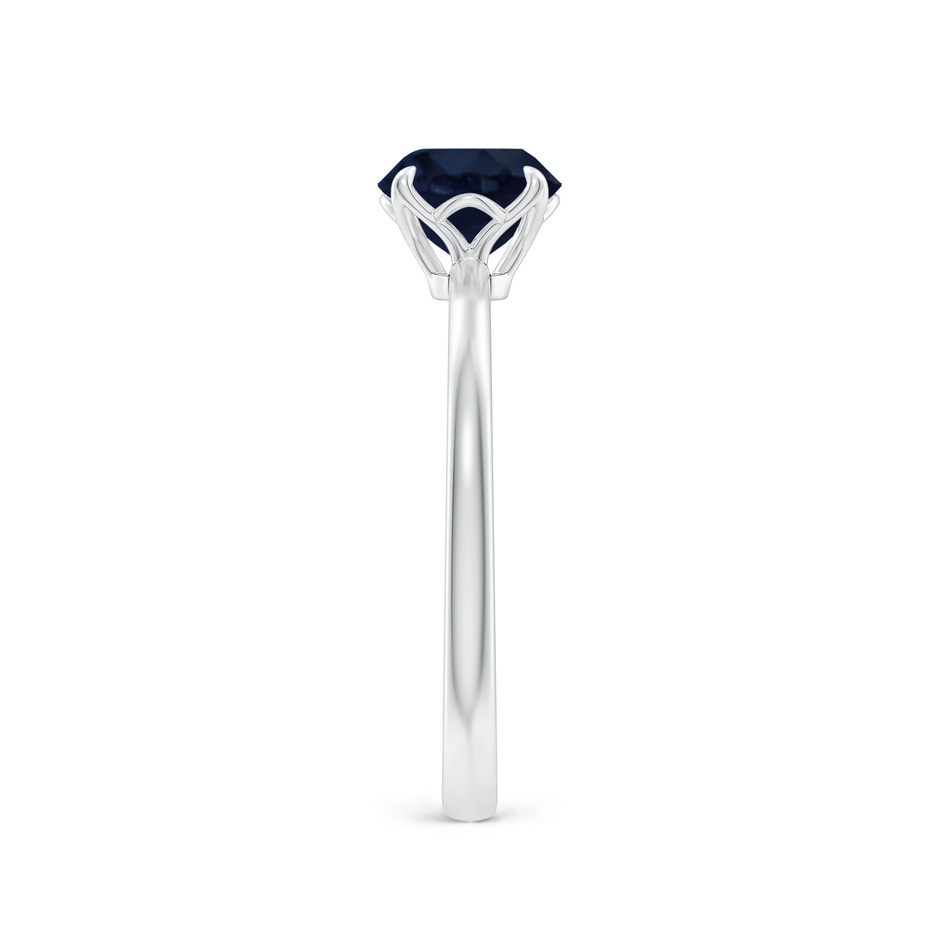 6.5mm A Solitaire Round Blue Sapphire Classic Engagement Ring in P950 Platinum side 299