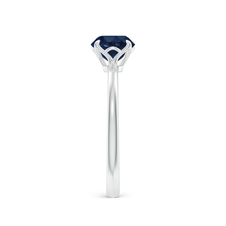 6.5mm AA Solitaire Round Blue Sapphire Classic Engagement Ring in P950 Platinum side 299