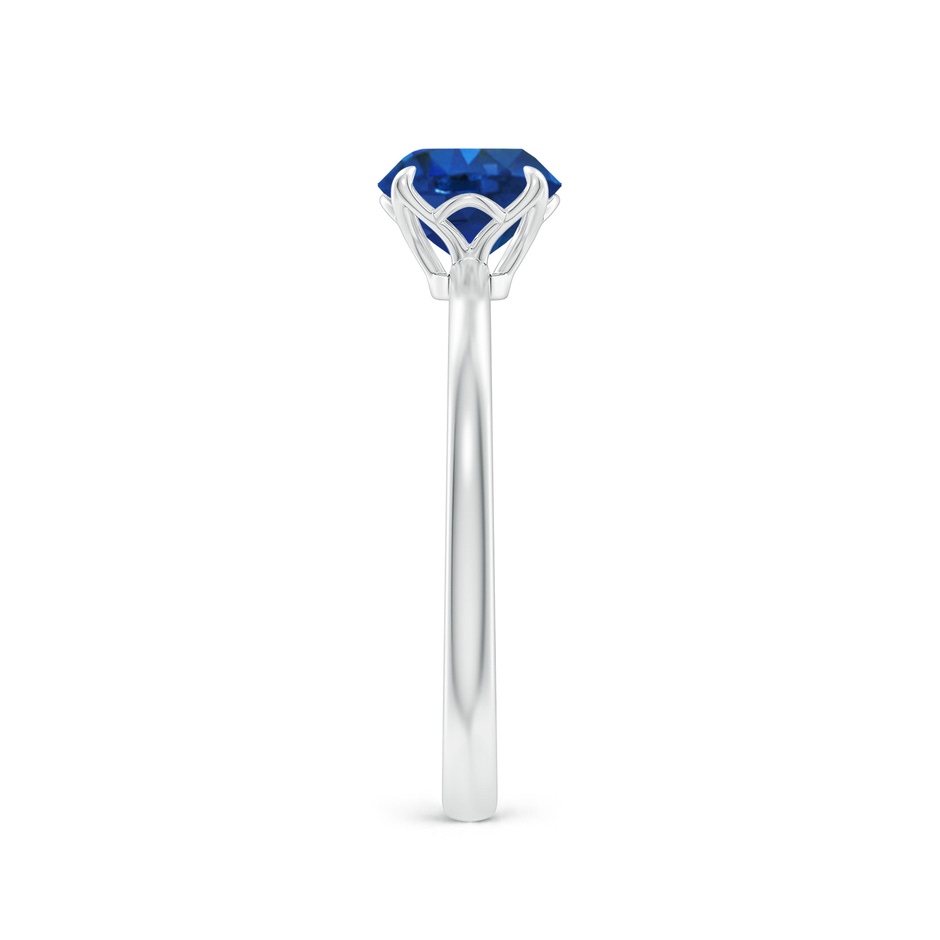 6.5mm AAA Solitaire Round Blue Sapphire Classic Engagement Ring in P950 Platinum side 299