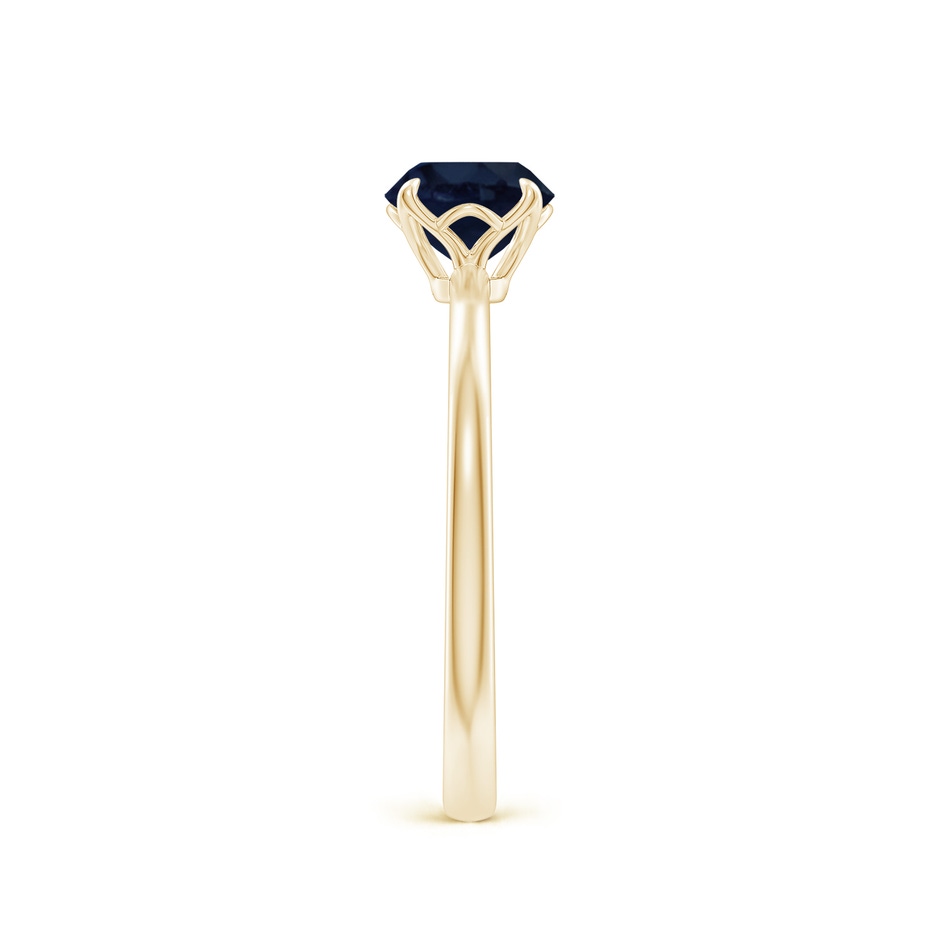 6mm A Solitaire Round Blue Sapphire Classic Engagement Ring in Yellow Gold side 299