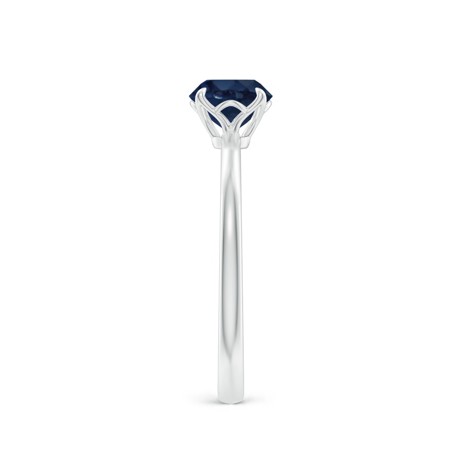 6mm AA Solitaire Round Blue Sapphire Classic Engagement Ring in P950 Platinum side 299