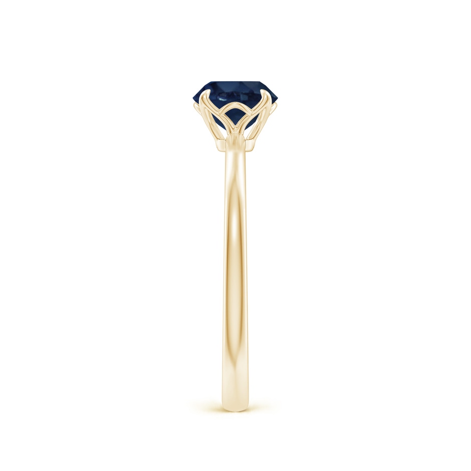 6mm AA Solitaire Round Blue Sapphire Classic Engagement Ring in Yellow Gold side 299