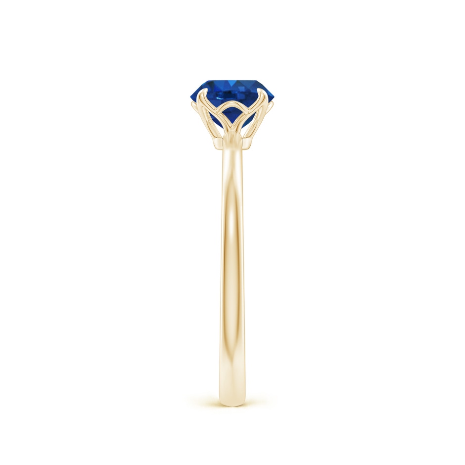 6mm AAA Solitaire Round Blue Sapphire Classic Engagement Ring in Yellow Gold side 299