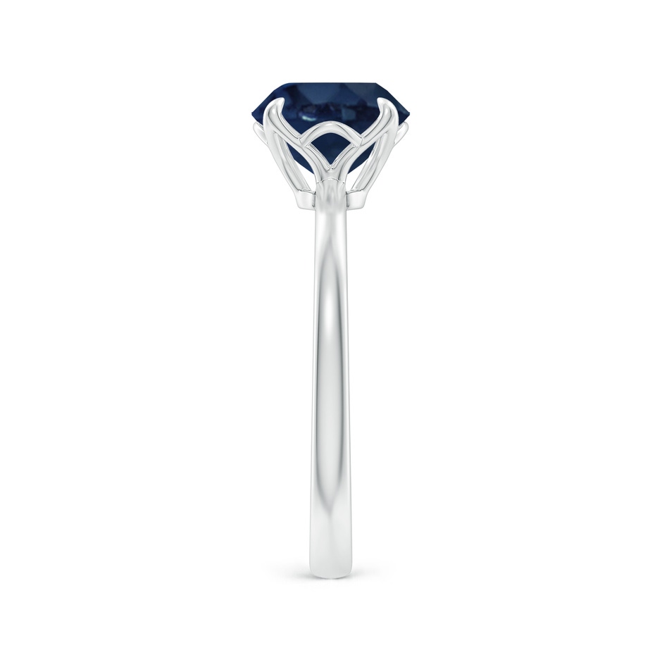 8mm AA Solitaire Round Blue Sapphire Classic Engagement Ring in P950 Platinum side 299