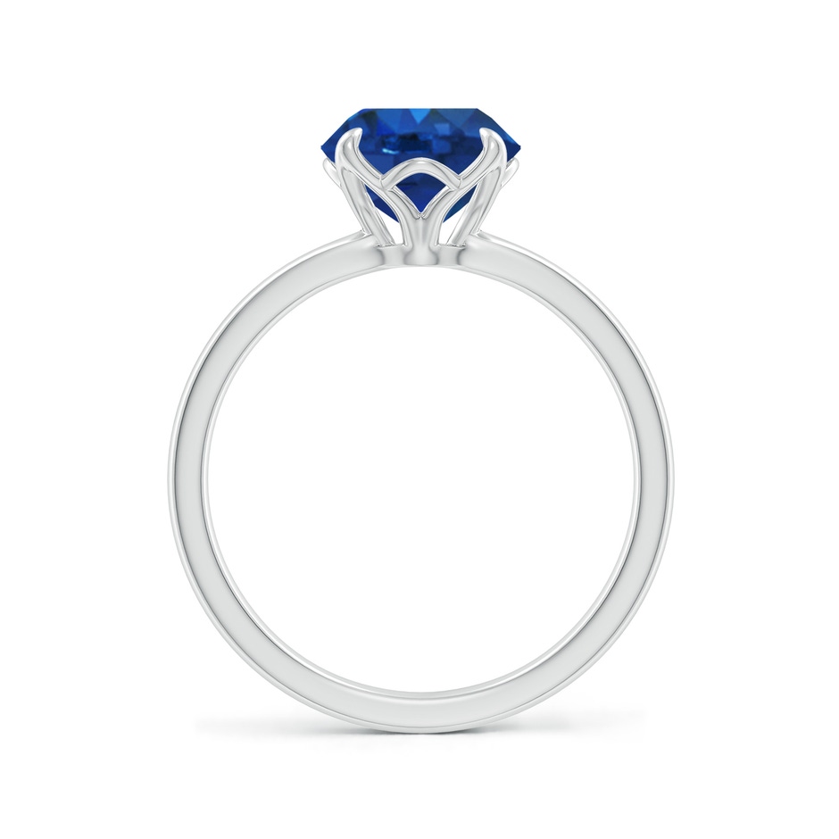 8mm AAA Solitaire Round Blue Sapphire Classic Engagement Ring in P950 Platinum side 199