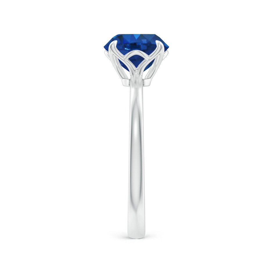 8mm AAA Solitaire Round Blue Sapphire Classic Engagement Ring in P950 Platinum side 299