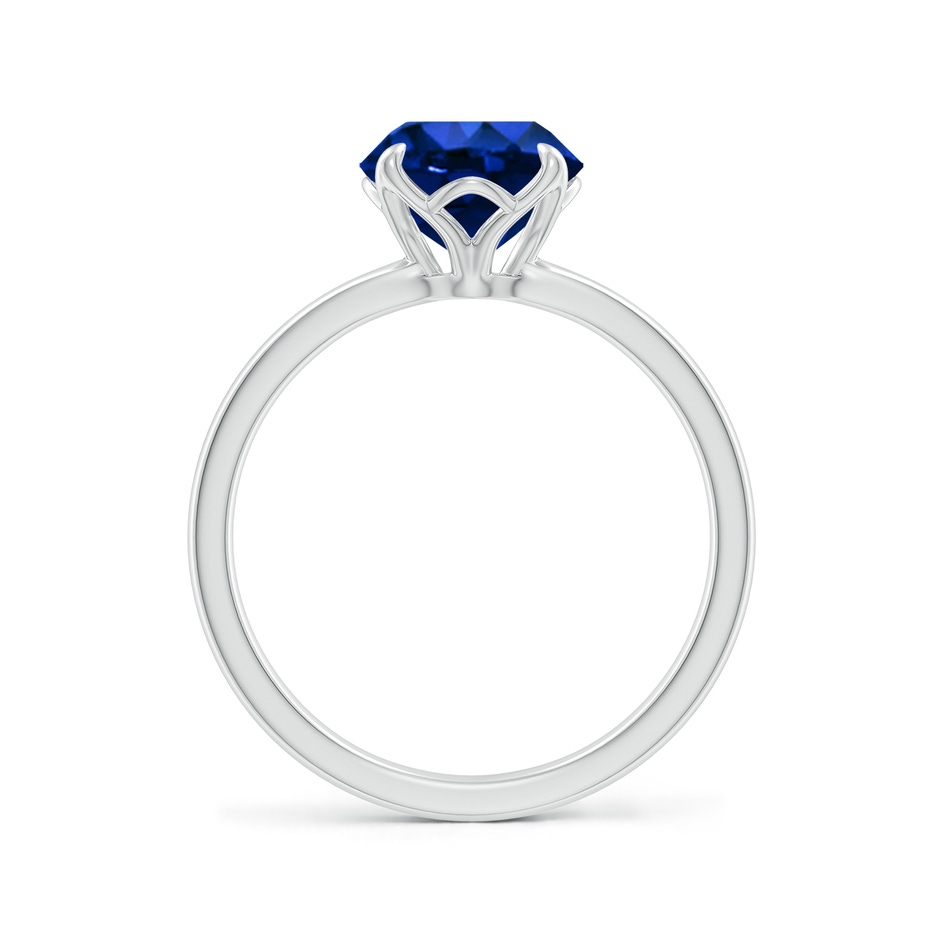 8mm AAAA Solitaire Round Blue Sapphire Classic Engagement Ring in P950 Platinum side 199