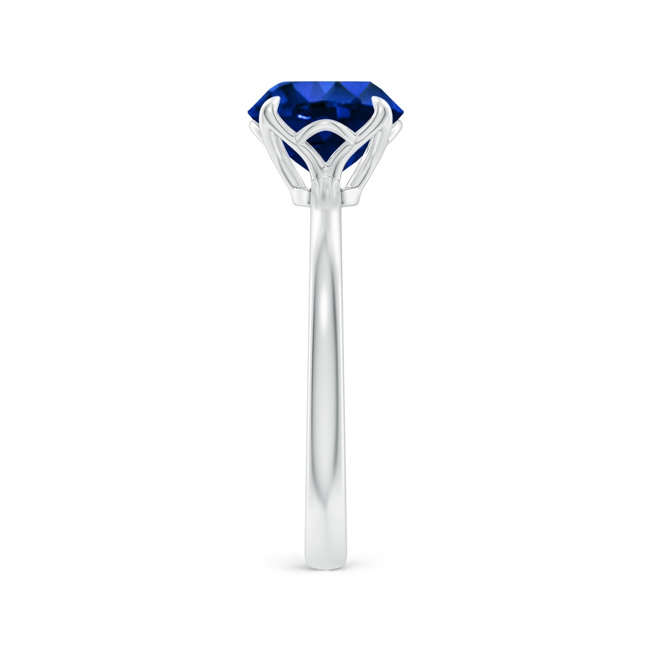 8mm AAAA Solitaire Round Blue Sapphire Classic Engagement Ring in P950 Platinum side 299