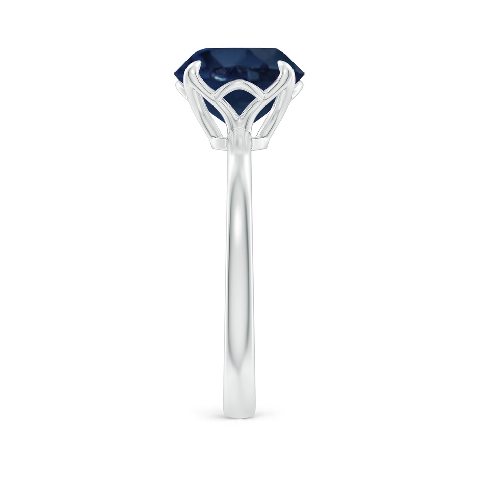 9mm AA Solitaire Round Blue Sapphire Classic Engagement Ring in P950 Platinum side 299