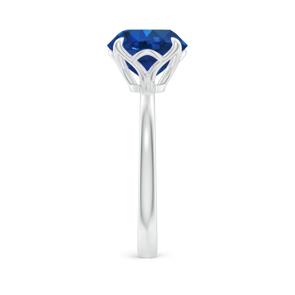 9mm AAA Solitaire Round Blue Sapphire Classic Engagement Ring in P950 Platinum side 299