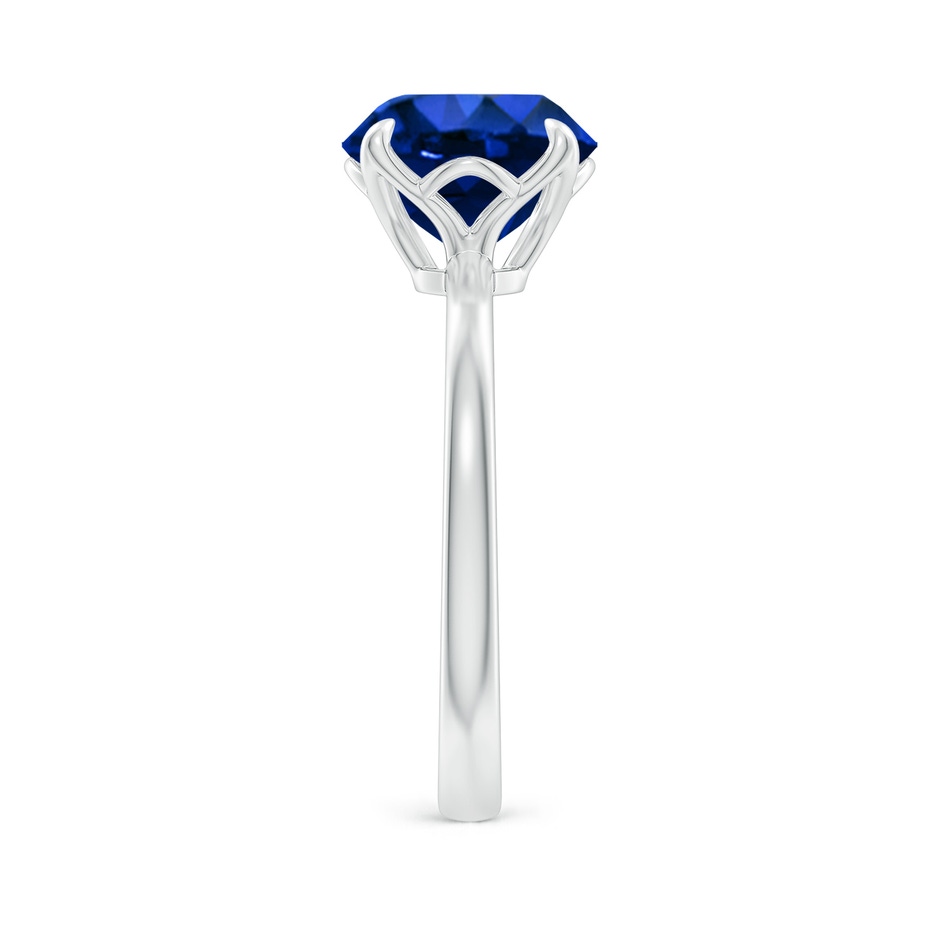 9mm AAAA Solitaire Round Blue Sapphire Classic Engagement Ring in P950 Platinum side 299
