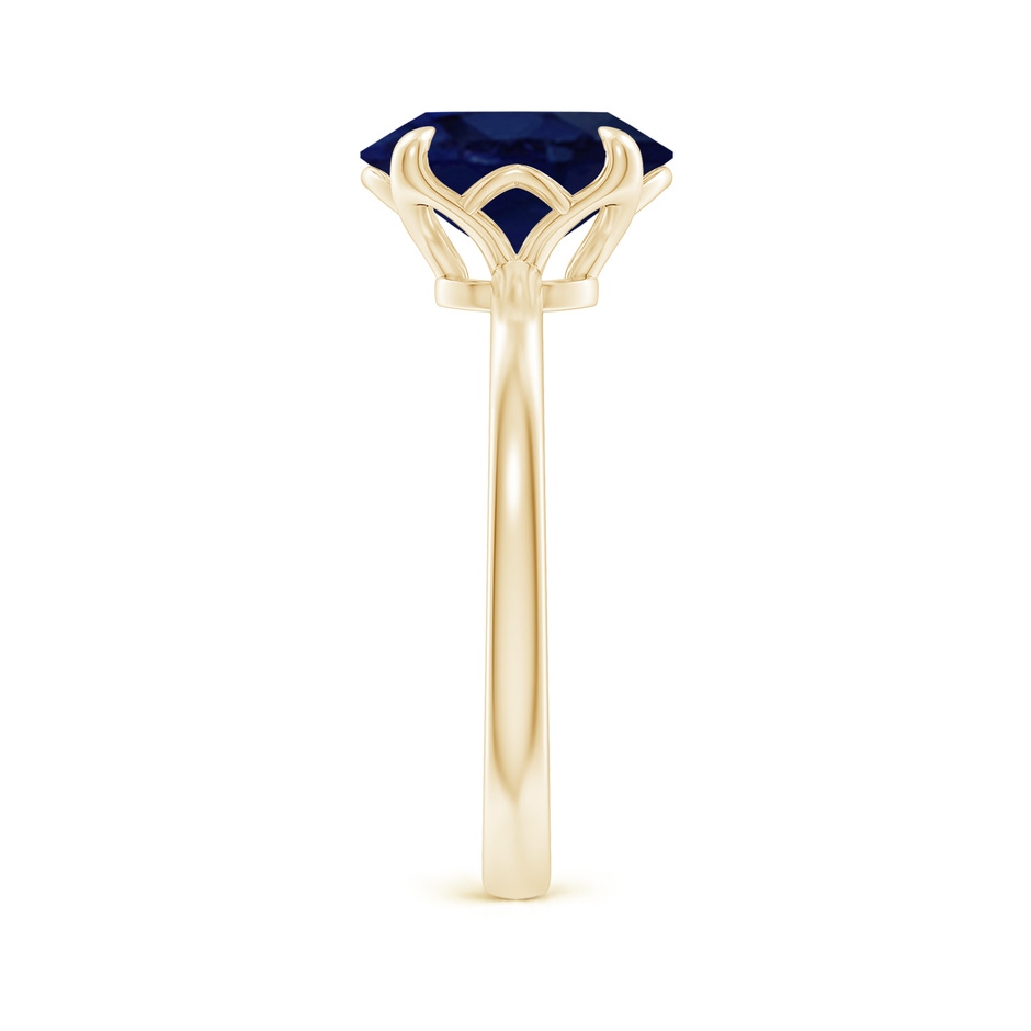 10x8mm A Solitaire Oval Blue Sapphire Classic Engagement Ring in Yellow Gold side 299