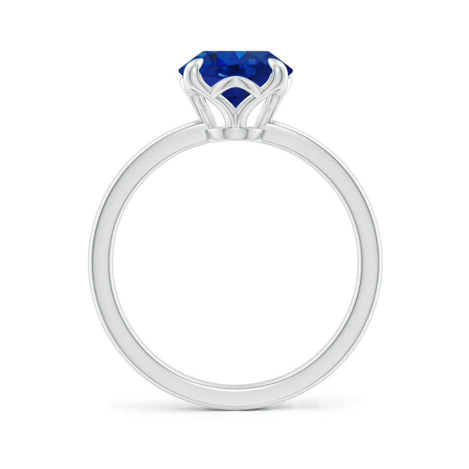 10x8mm AAA Solitaire Oval Blue Sapphire Classic Engagement Ring in P950 Platinum side 199