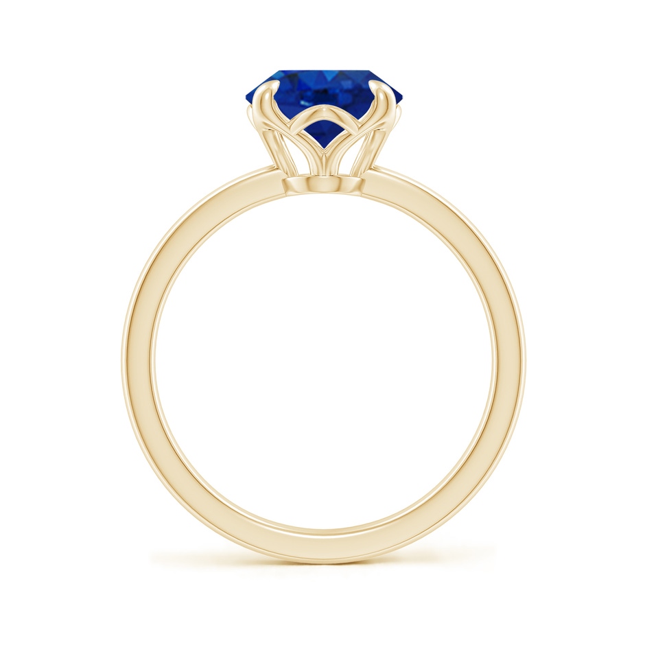 10x8mm AAA Solitaire Oval Blue Sapphire Classic Engagement Ring in Yellow Gold side 199