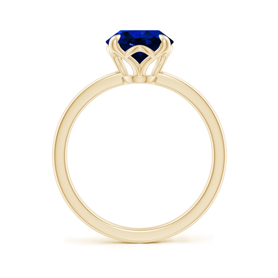 10x8mm AAAA Solitaire Oval Blue Sapphire Classic Engagement Ring in Yellow Gold side 199