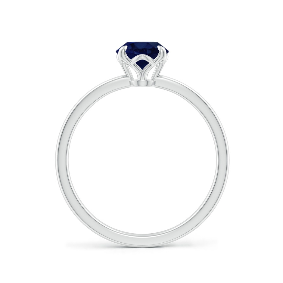 8x6mm A Solitaire Oval Blue Sapphire Classic Engagement Ring in White Gold side 199