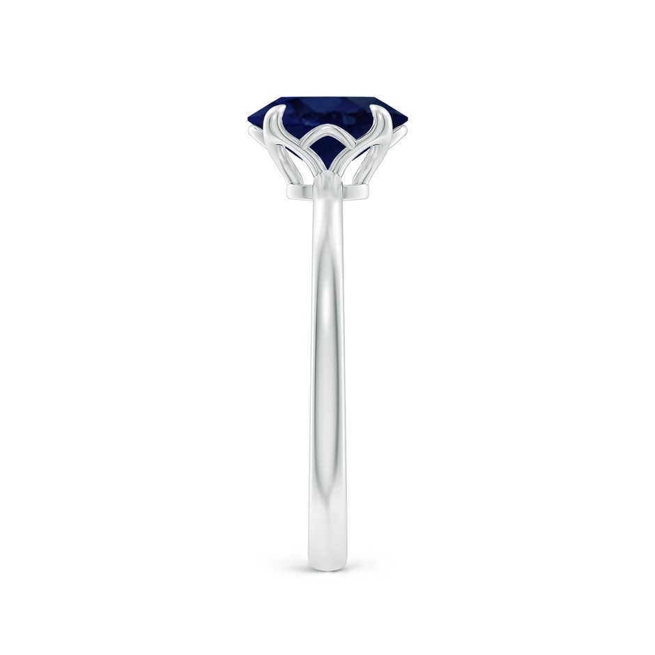 8x6mm A Solitaire Oval Blue Sapphire Classic Engagement Ring in White Gold side 299