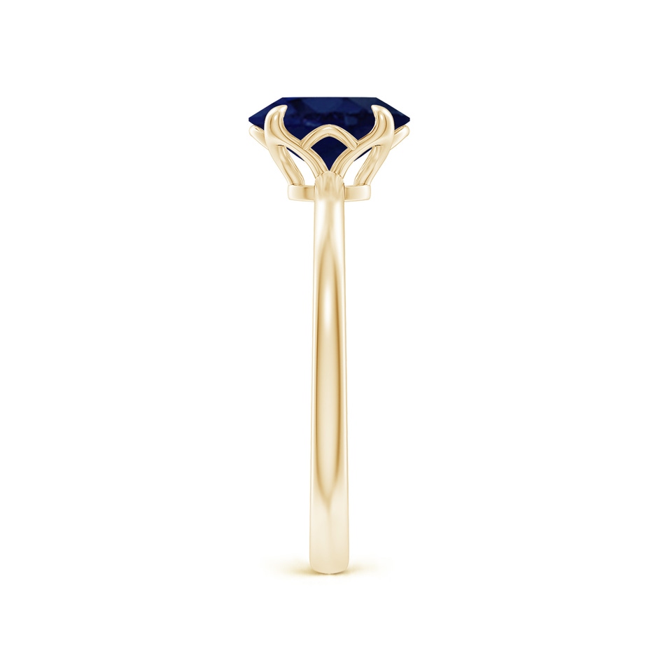 8x6mm A Solitaire Oval Blue Sapphire Classic Engagement Ring in Yellow Gold side 299