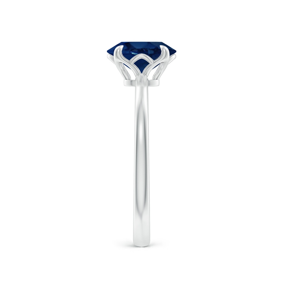 8x6mm AA Solitaire Oval Blue Sapphire Classic Engagement Ring in White Gold side 299