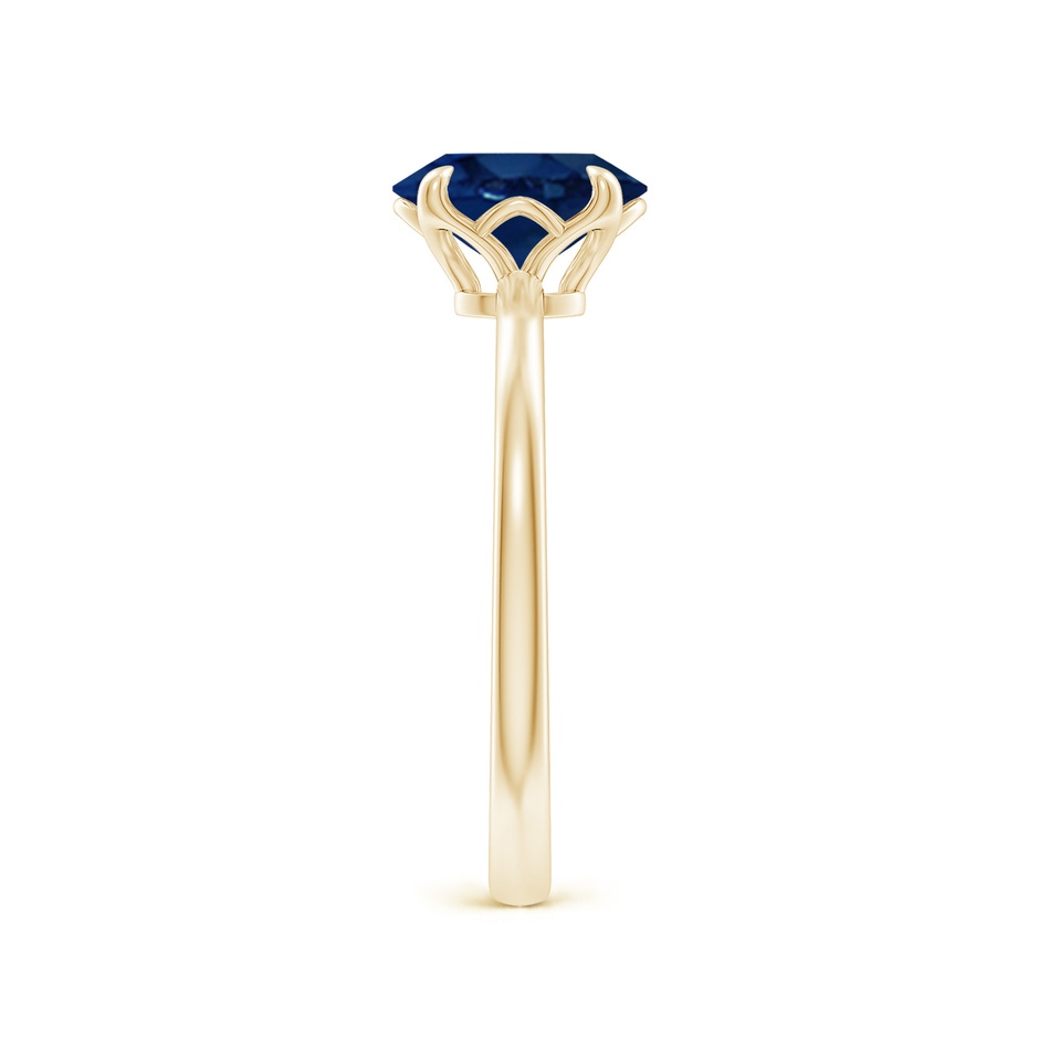 8x6mm AA Solitaire Oval Blue Sapphire Classic Engagement Ring in Yellow Gold side 299