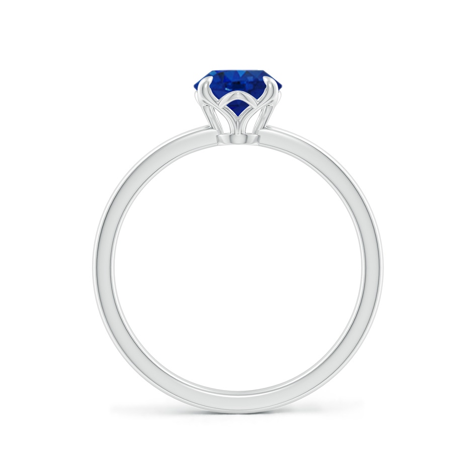 8x6mm AAA Solitaire Oval Blue Sapphire Classic Engagement Ring in P950 Platinum side 199