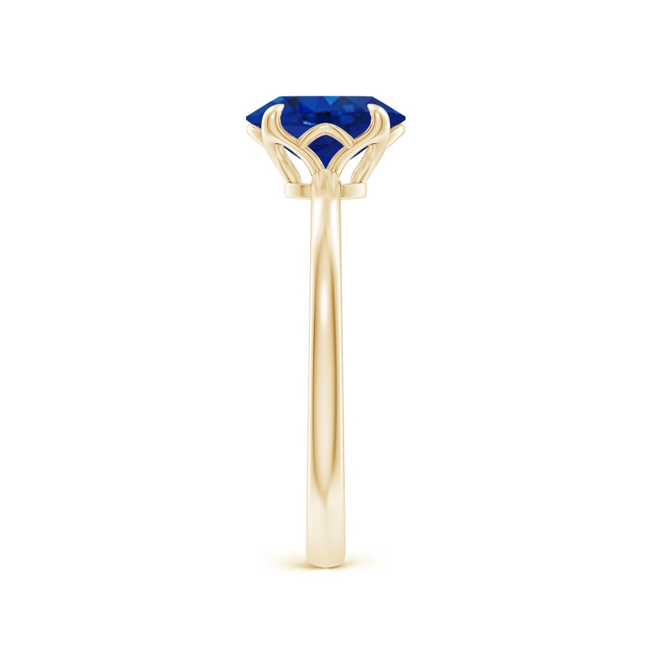 8x6mm AAA Solitaire Oval Blue Sapphire Classic Engagement Ring in Yellow Gold side 299