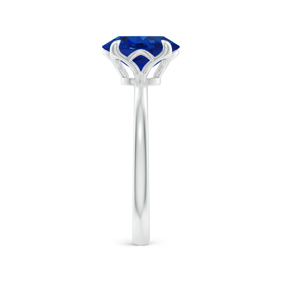 9x7mm AAA Solitaire Oval Blue Sapphire Classic Engagement Ring in P950 Platinum side 299