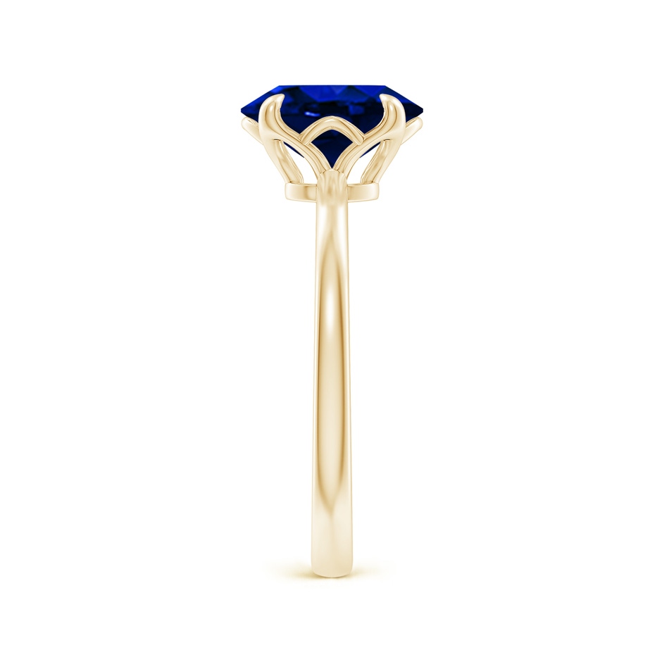 9x7mm AAAA Solitaire Oval Blue Sapphire Classic Engagement Ring in Yellow Gold side 299