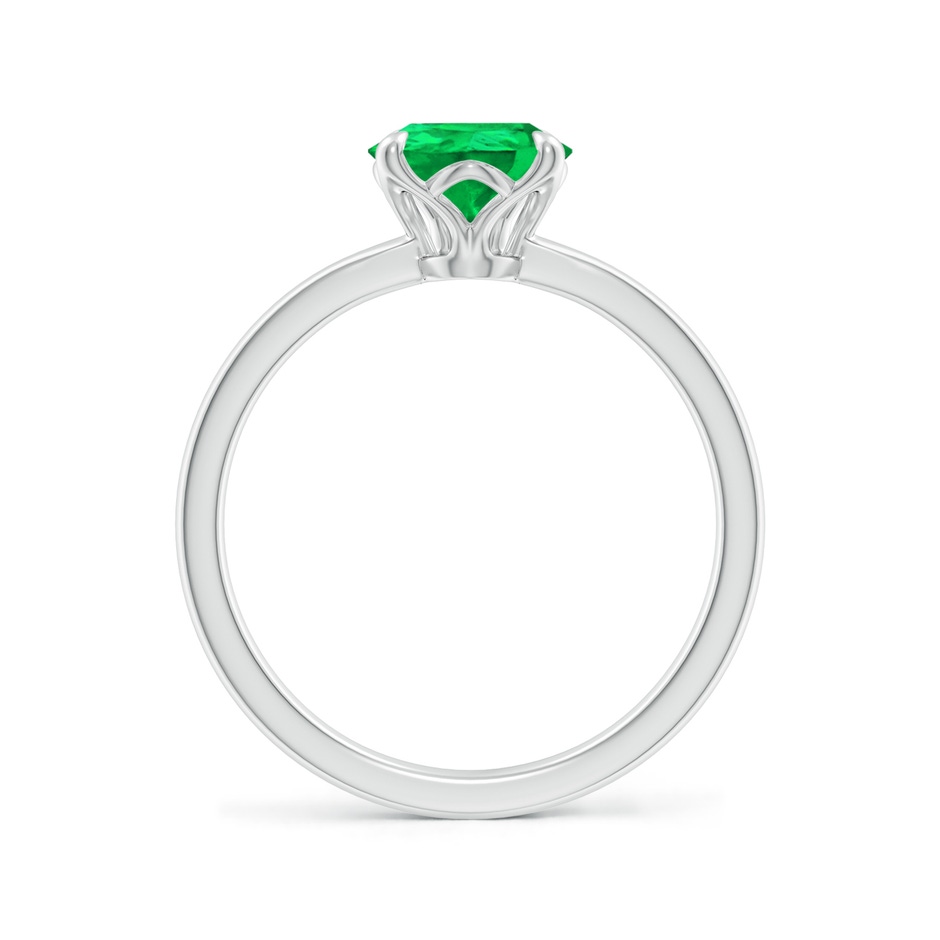 9x7mm AAA Solitaire Pear-Shaped Emerald Classic Engagement Ring in White Gold side 199