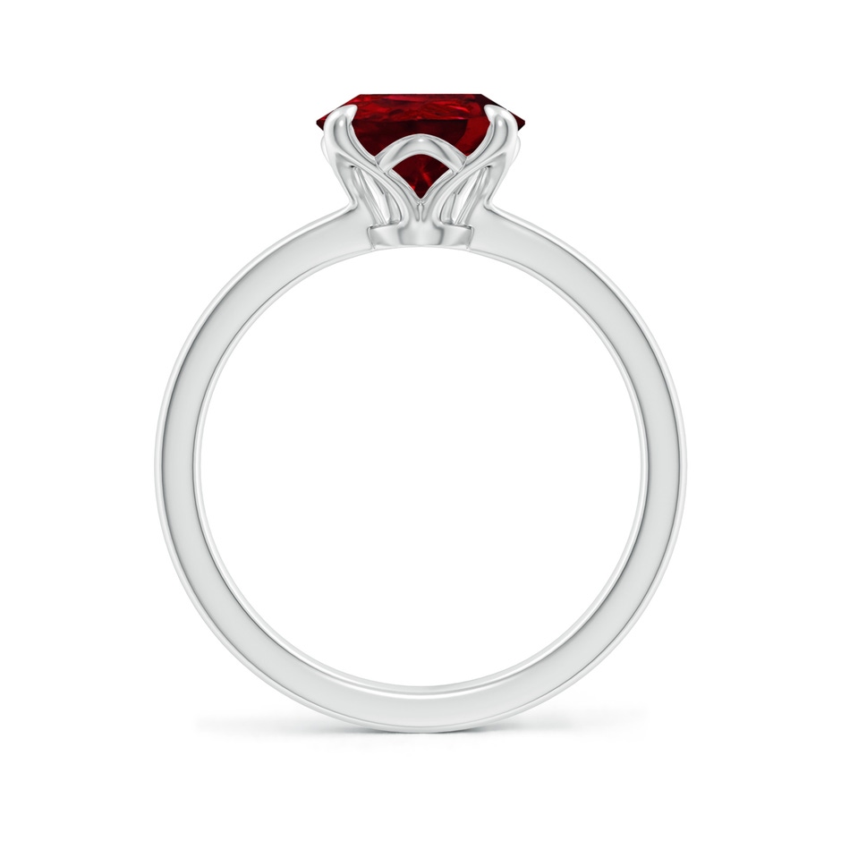 10x8mm AAAA Solitaire Pear-Shaped Ruby Classic Engagement Ring in 18K White Gold side 199