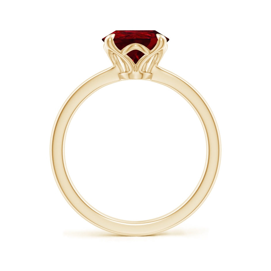 10x8mm AAAA Solitaire Pear-Shaped Ruby Classic Engagement Ring in Yellow Gold side 199