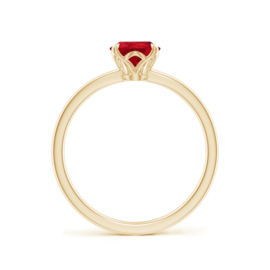 8x6mm AAA Solitaire Pear-Shaped Ruby Classic Engagement Ring in Yellow Gold side 199